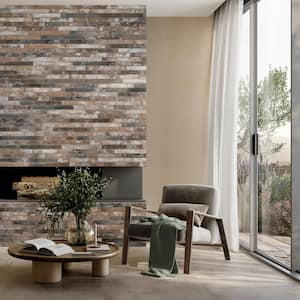 Scotch Industrial Red Mix 1.88 in. x 17.71 in. Matte Porcelain Floor and Wall Tile 8.28 sq. ft./Case