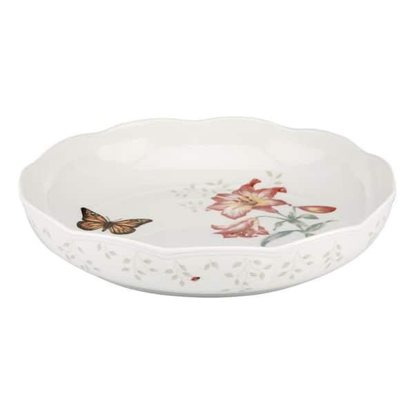 Lenox Butterfly Meadow 10.75 in. Dia 64 oz. Multi Color Low Serving Bowl