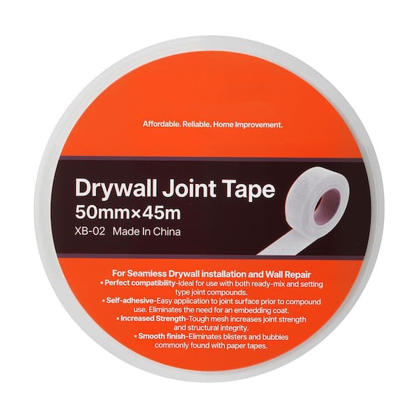 36 Rolls 1.97 in. x 147.64 ft. White Self-Adhesive Fiberglass Drywall Joint Tape for Easy Wall and Ceiling Crack Repair