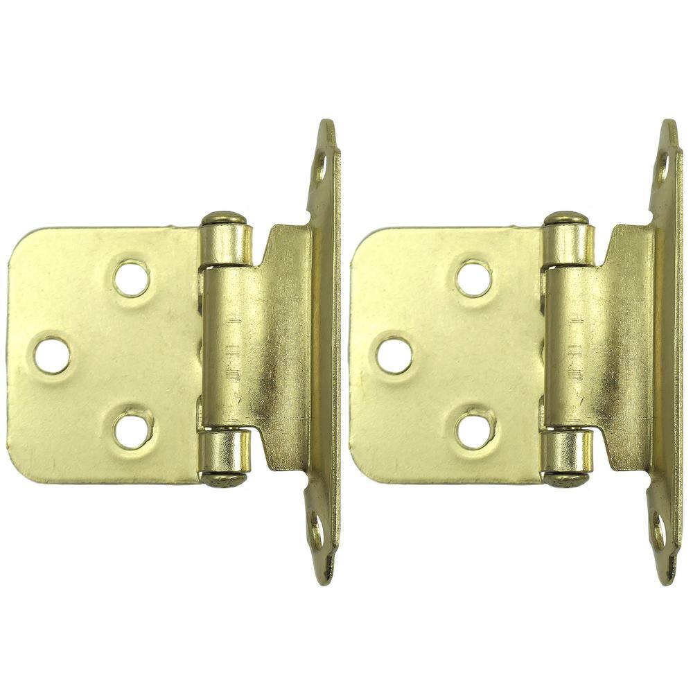 Polished Brass Semi Concealed Flush Cabinet Hinge