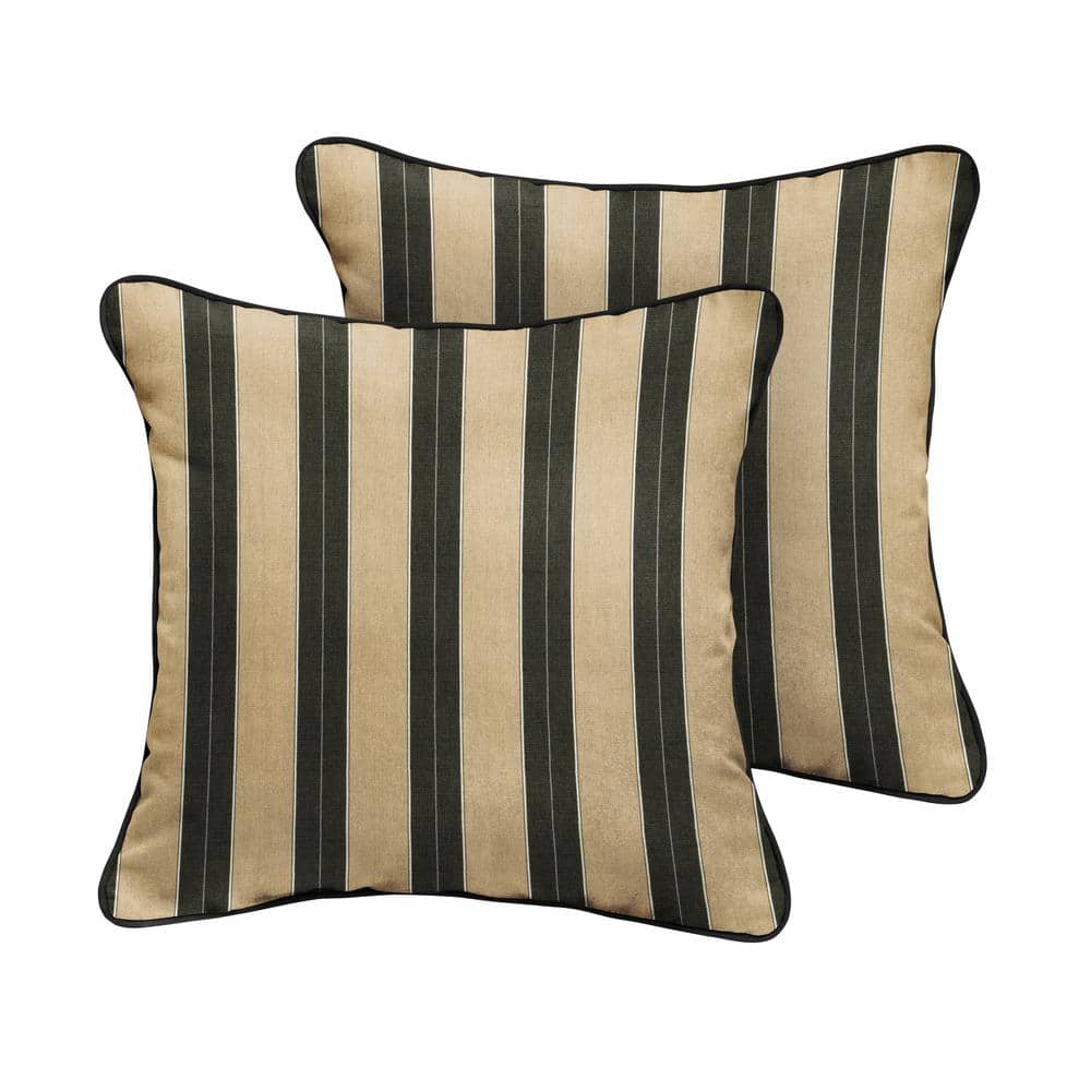 Sunbrella Berenson Tuxedo Outdoor Corded Throw Pillows (2-Pack)