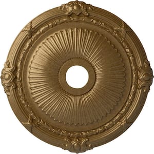 2-1/4 in. x 27-1/2 in. x 27-1/2 in. Polyurethane Heaton Ceiling Medallion, Pale Gold