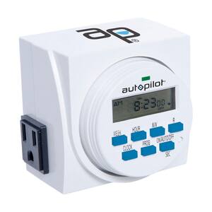 7 Day 8 Programs Dual Outlet Digital Programmable Timer
