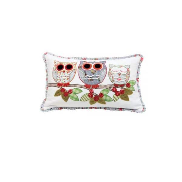Unbranded Owls on a Branch 20 in. W Decorative Pillow