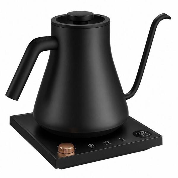 Black Stainless Steel 30 oz. Gooseneck 1200 W Electric Kettle