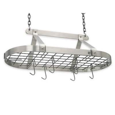 Regency Stainless Steel Ceiling-Mounted Pot Rack with 12 Double