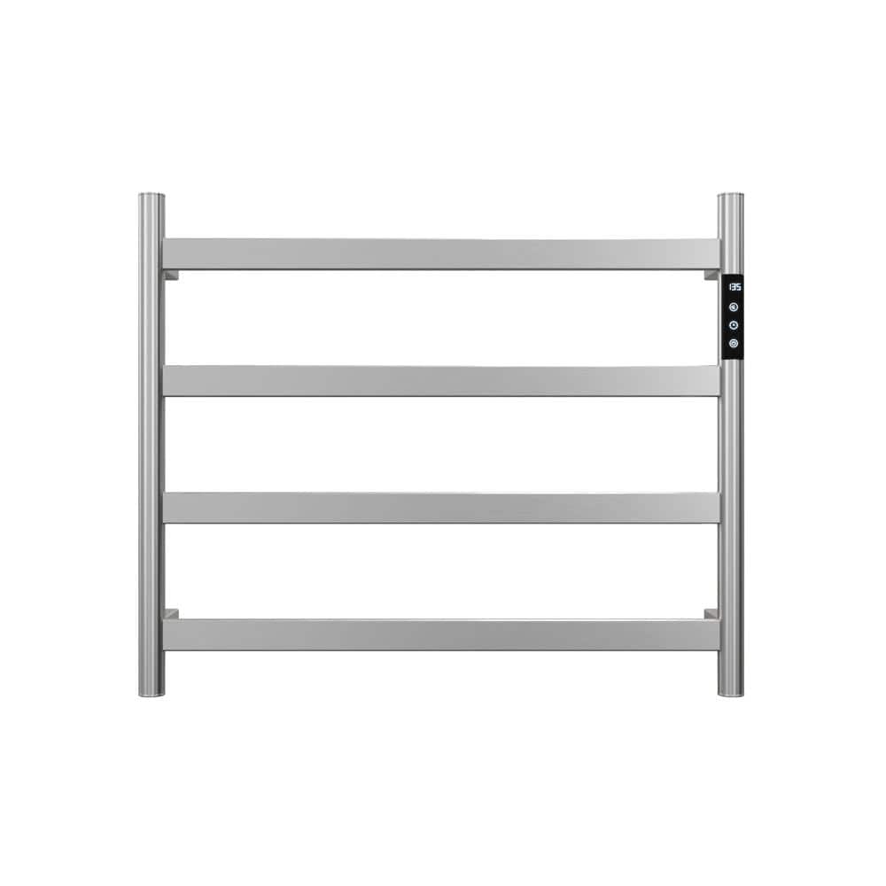 4-Bar Wall Mount Electric Bathroom Towel Warmer Rack Stainless Steel Plug-in and Hardwired Towel Heater Brushed Nickel price history on PriceWatchPro