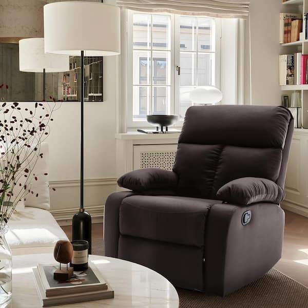 Living accents 1 black online steel relaxer chair taupe