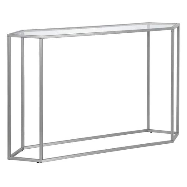 Meyer&Cross Beck 48 in. Silver Specialty Glass Console Table