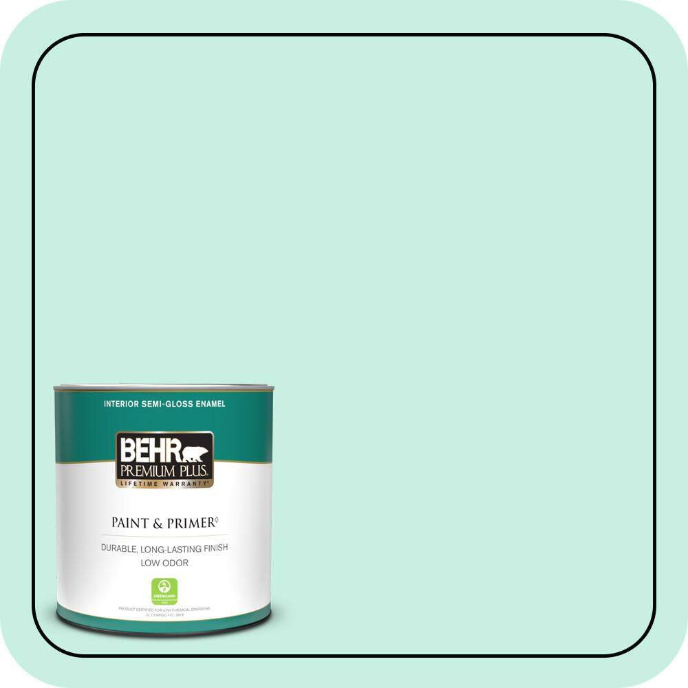 1 qt. #P430-1 Summer House Semi-Gloss Enamel Low Odor Interior Paint & Primer price history on PriceWatchPro