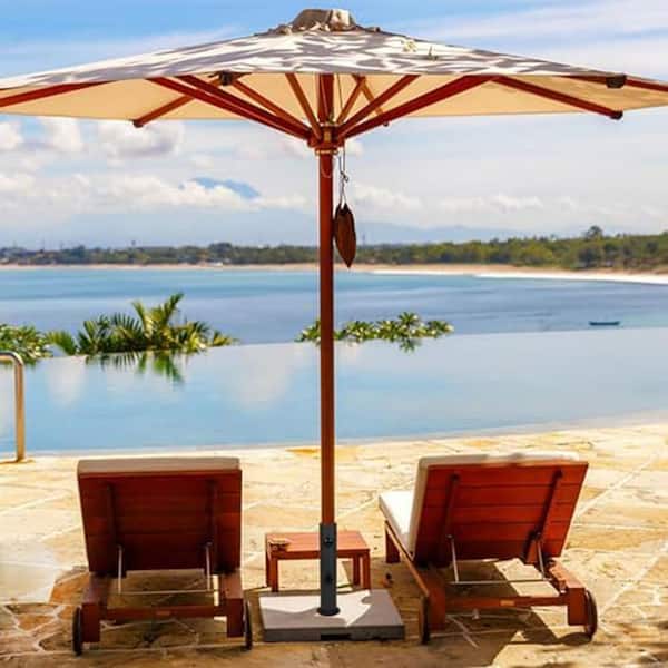 flag patio umbrella AMMSUN 7.5ft High Wind Beach with Air Vent & Ash Wood Pole Easily transport the flag holder in the included soft carry case with a shoulder strap Dominica Flag Travel Umbrella