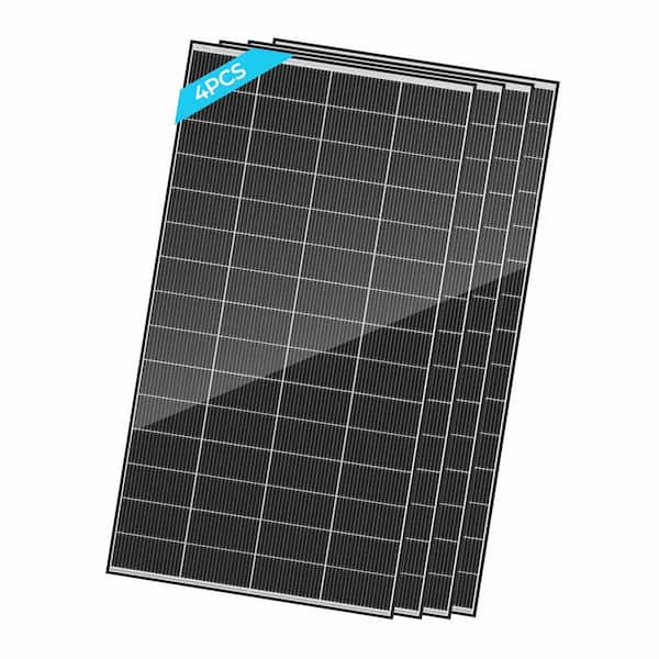 4Pcs 320-Watt Monocrystalline Solar Panel for RV Boat Shed Farm Home House Rooftop Residential Commercial House