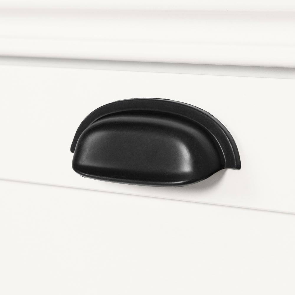 White Farmhouse 2-Door Accent Cabinet with Adjustable Shelving