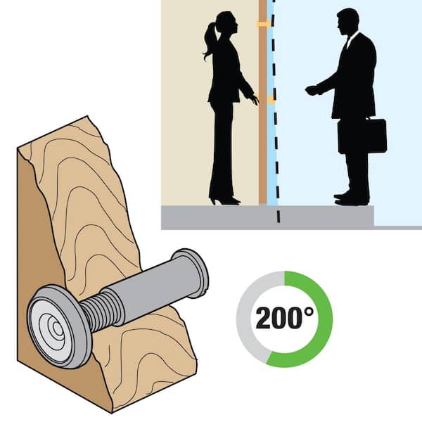 Prime-Line Door Viewer 9/16 in. x 200-Degree Solid Brass Housing
