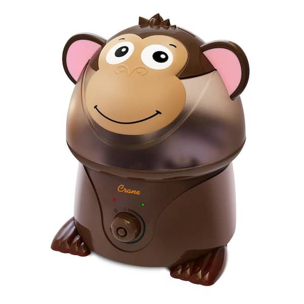 Crane 1 Gal. Adorable Ultrasonic Cool Mist Humidifier for Medium to Large Rooms up to 500 sq. ft. - Monkey