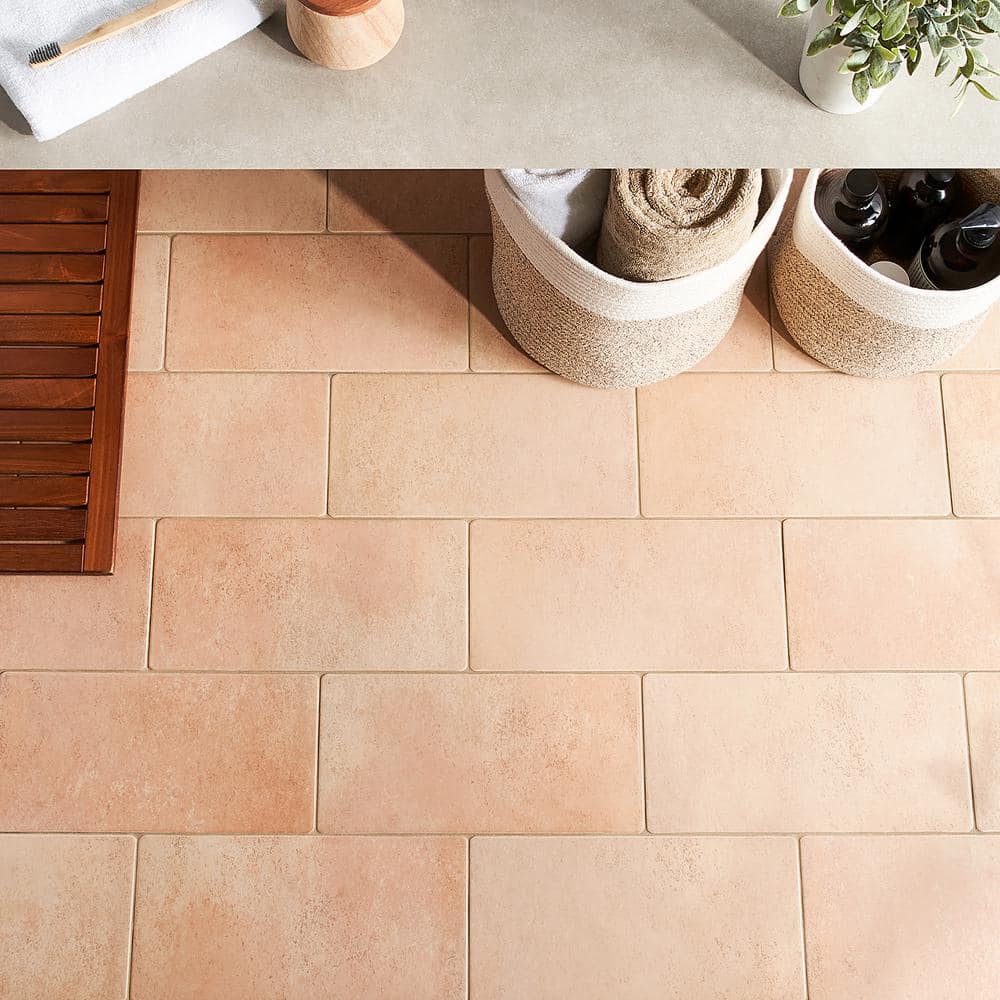 Kaleo 7.08 in. x 14.17 in. Matte Terracotta Look Porcelain Tile