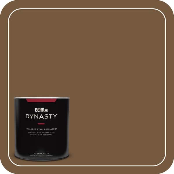 BEHR DYNASTY 1 qt. #290F-7 Wooden Cabin Matte Interior Stain-Blocking Paint & Primer