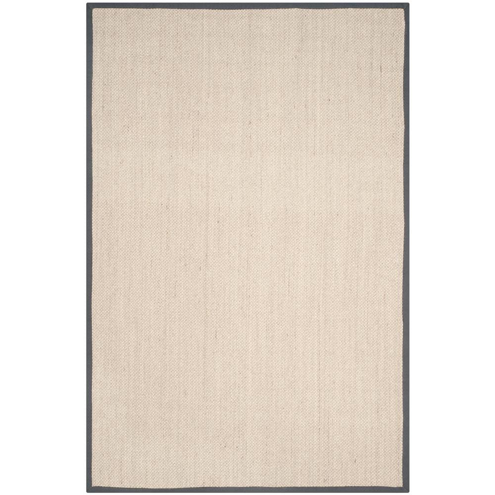 Handmade Tufted Marble Dark Grey Non-Slip Rectangular Rug 6' x 9'