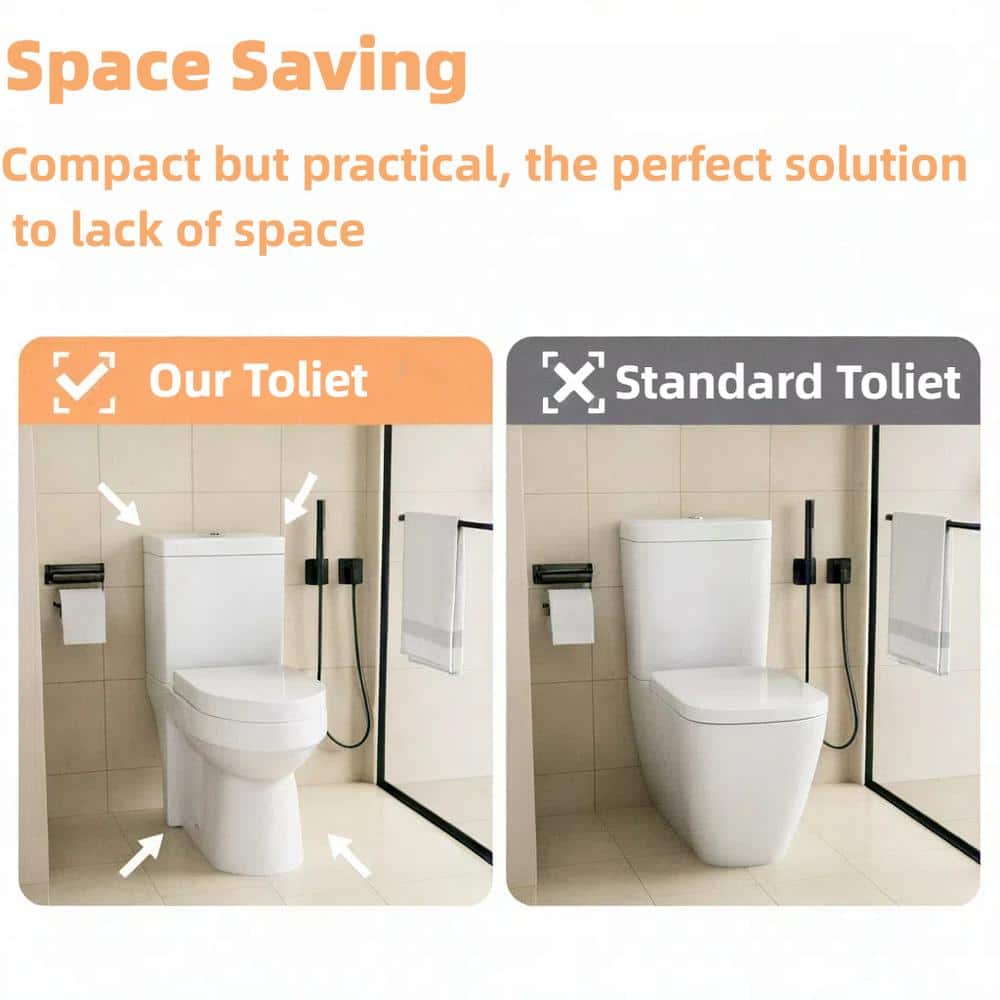 Glossy White Ceramic Dual Flush Elongated Toilet