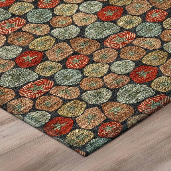 Chantille Machine Washable Indoor/Outdoor Abstract ACN3066 Black 3 ft. x 4 ft. Area Rug