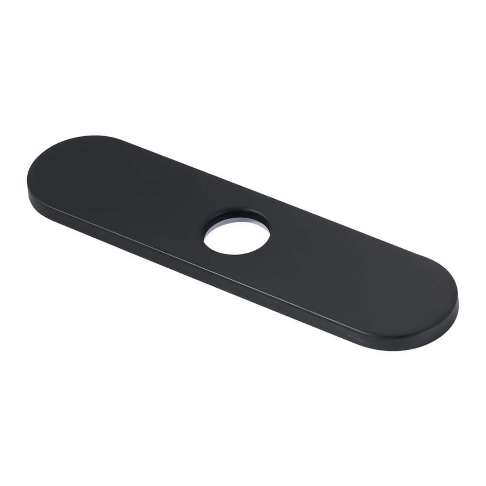 10 in. x 2.46 in. x 0.37 in. Stainless Steel Kitchen Sink Faucet Hole Cover Deck Plate Escutcheon in Matte Black price history on PriceWatchPro