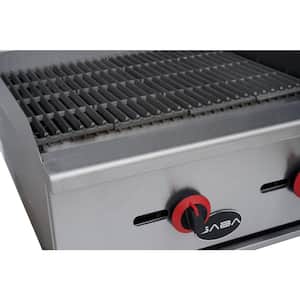 24 in. Gas Cooktop Charbroiler in Stainless Steel with 2 Burners