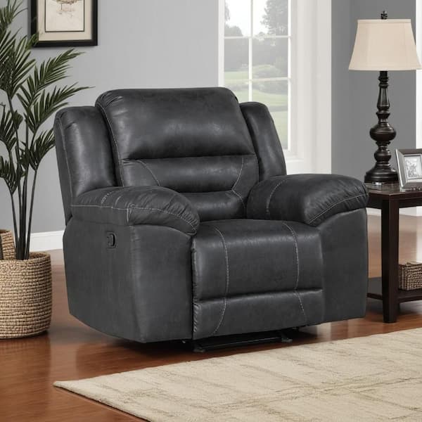 Henry Black Microfiber Rocker Recliner
