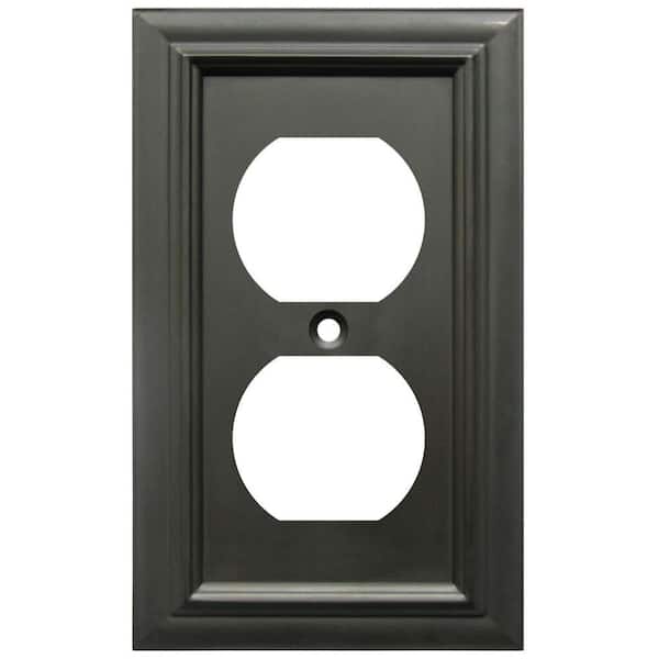 AMERELLE Continental 1 Gang Duplex Metal Wall Plate - Oil-Rubbed Bronze