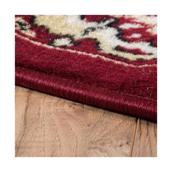 Well Woven Barclay Medallion Kashan Red 9 ft. x 13 ft. Traditional Area Rug  541008 - The Home Depot