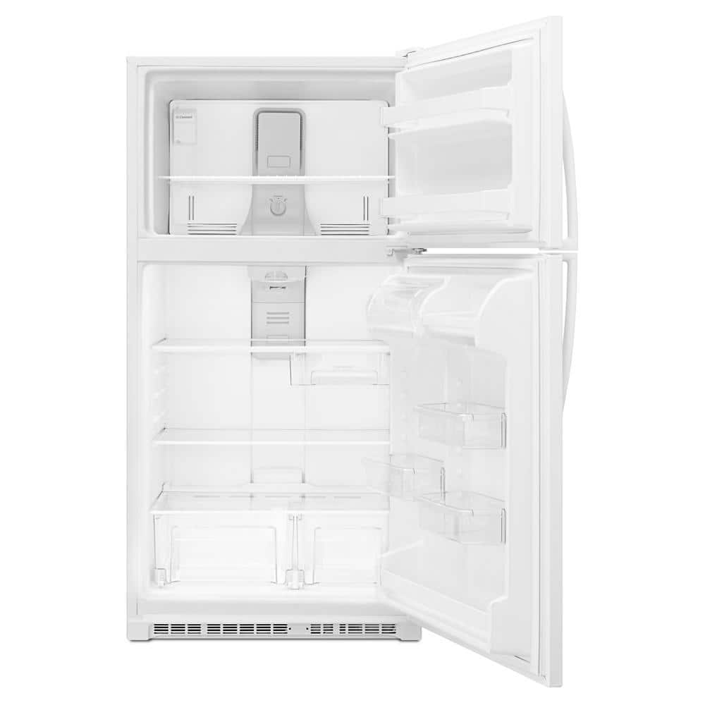 White 20.5 Cu. Ft. Top Freezer Refrigerator with Ice Maker