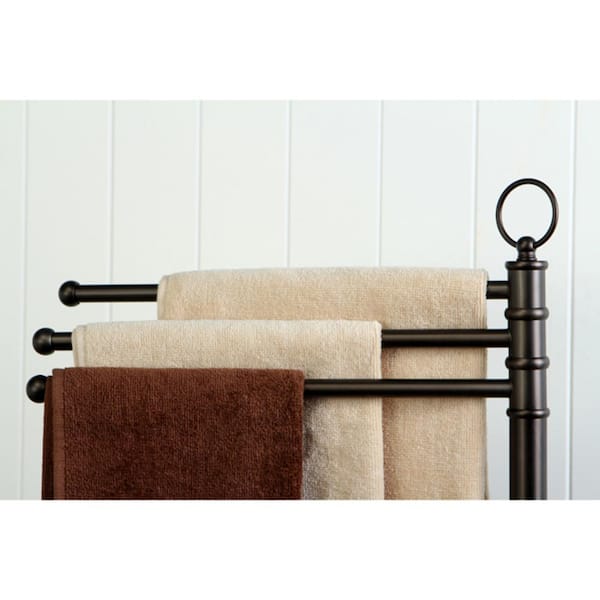 Kingston Brass 40 1 2 in. Pedestal Double Towel Bar in Oil Rubbed Bronze HCC2025 The Home Depot