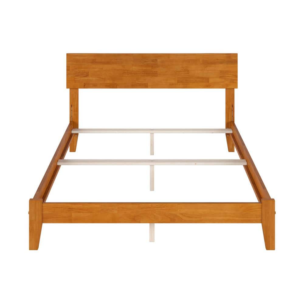 Orlando Light Toffee Full Wood Bed Frame with Headboard
