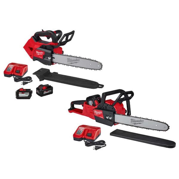 M18 FUEL 14 in. Top Handle 18V Lithium-Ion Brushless Cordless Chainsaw w/16 in. Chainsaw, 8.0 Ah, (2) 12.0 Ah Battery