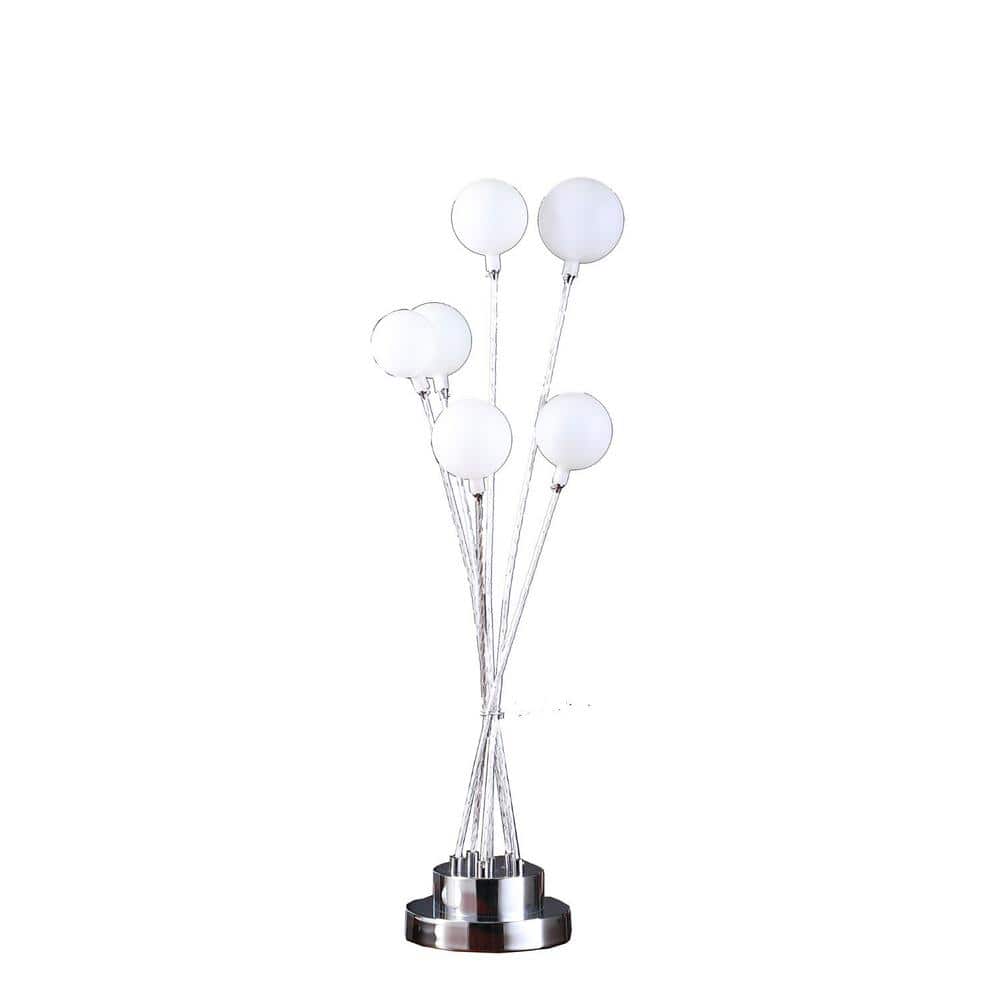 28 in. Silver Chrome 6-Light Globe Desk or Table Lamp price history on PriceWatchPro