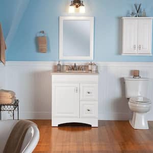 Providence 21 in. W x 26 in. H x 8 in. D Over the Toilet Bathroom Storage Wall Cabinet in White