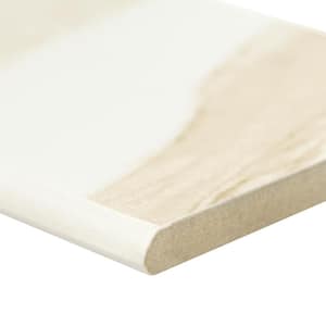 Ader Calacatta Bullnose 4 in. x 24 in. Matte Porcelain Wall Tile (20 lin. ft./Case)