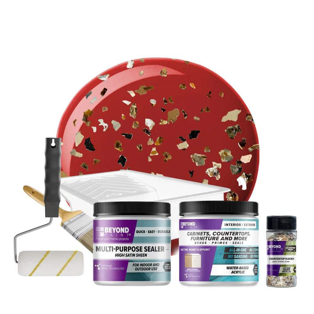 BEYOND PAINT Poppy Flat Countertop Kit with Oxford Bronze Flecks