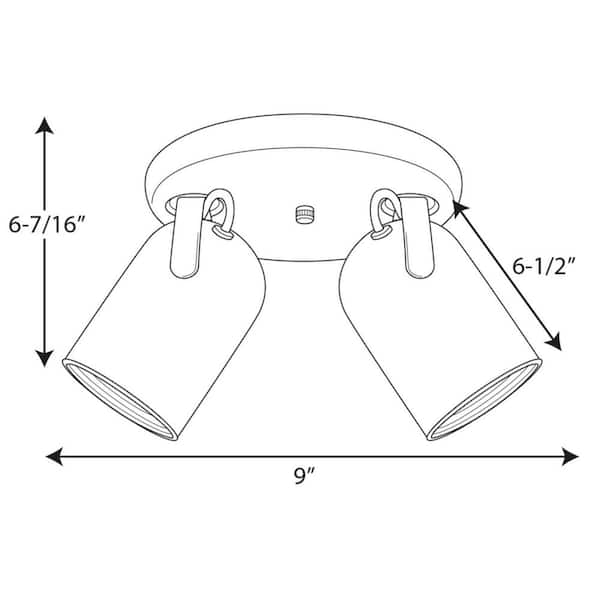 Progress Lighting 2 Light White Track Lighting Fixture P6149 30