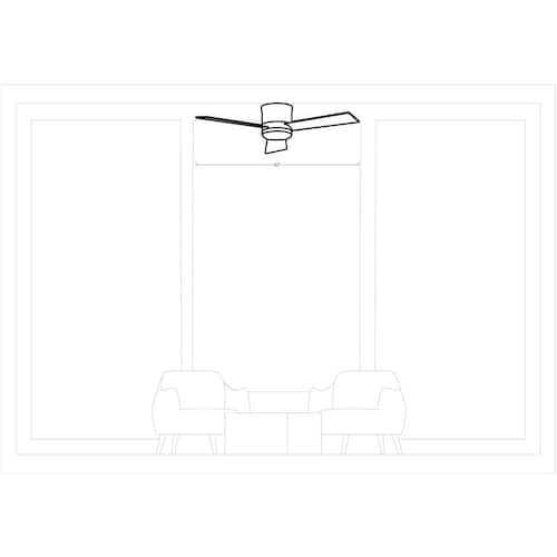 Era 52 in. Modern Matte White Hugger Ceiling Fan with White Blades, LED Light Kit and Wall Mount Control Lighting