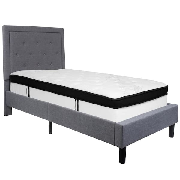 Carnegy Avenue Light Gray Twin Bed Set