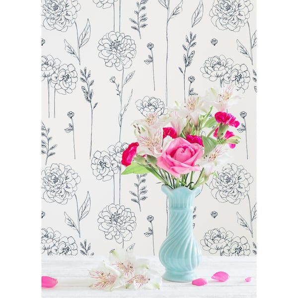 Navy Maisey Peel and Stick Wallpaper