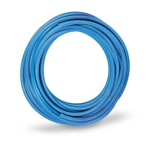 Pre-Sleeved PEX 1 in. x 300 ft. Blue HDPE Corrugated PEX-A Tubing, Insulated Sleeve Commercial and Residential Use