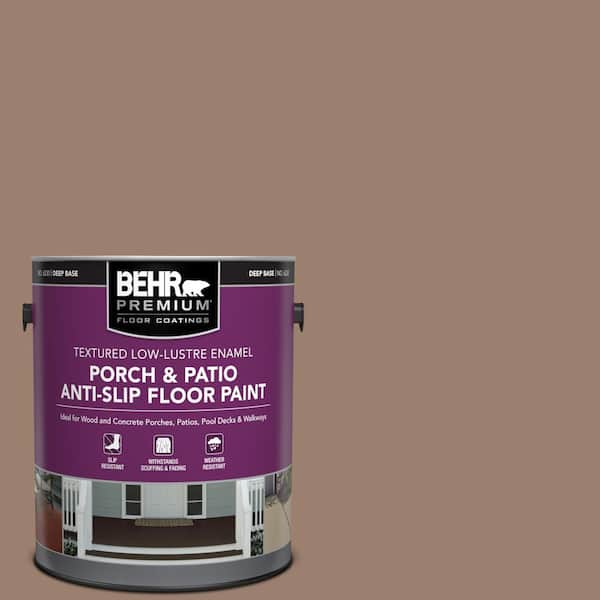 BEHR PREMIUM 1 gal. #SC-148 Adobe Brown Textured Low-Lustre Enamel Interior/Exterior Porch and Patio Anti-Slip Floor Paint
