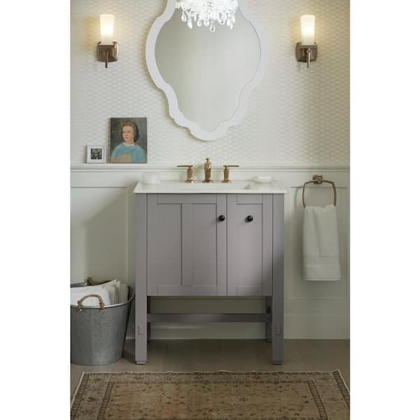 KOHLER Tresham 30 in. W x 22 in. D x 34.5 in. H Bathroom Vanity Cabinet without Top in Mohair Grey