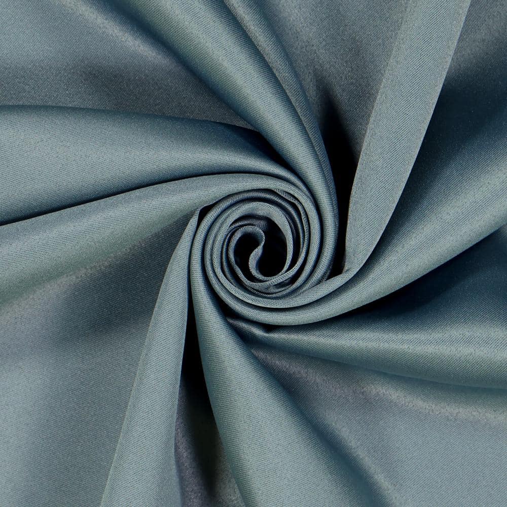 River Blue Polyester Room-Darkening Rod Pocket Curtain Panel, 54" x 54"