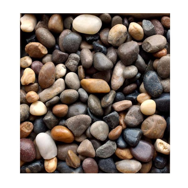 0.125 cu. ft. 1 in. - 2 in. 10 lbs. Mixed Polished Rock Pebbles for Planters, Gardens, Aquariums and More