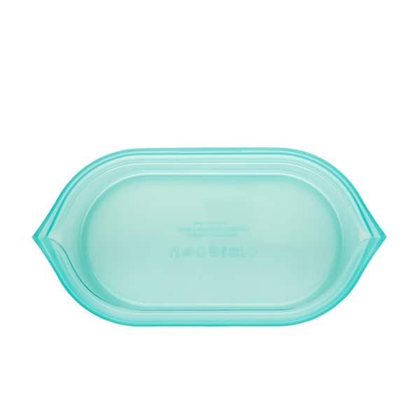 Zip Top Reusable Silicone Containers Teal Set of 8