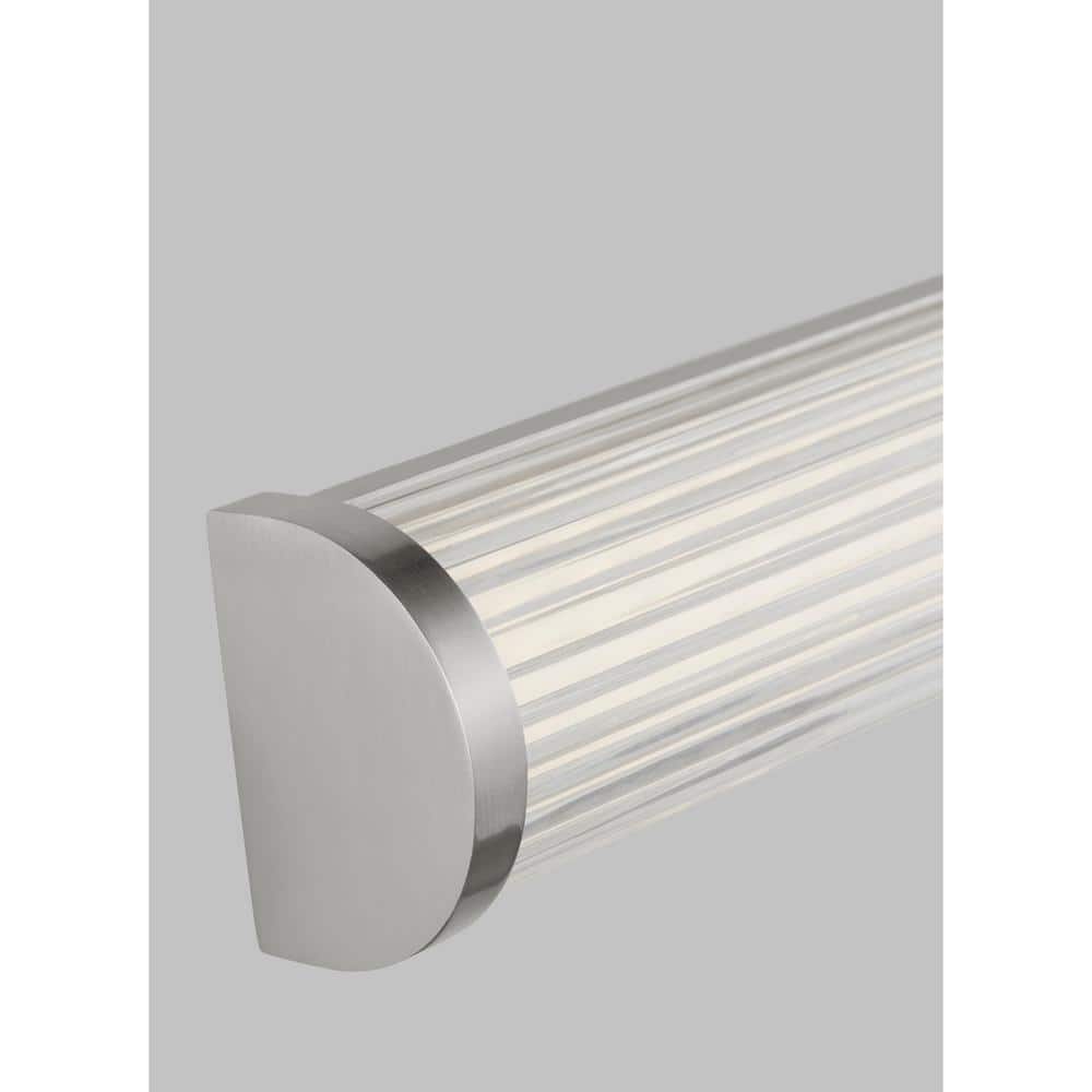 Brushed Nickel Vanity LED Wall Sconce with Dimmable Frosted Acrylic