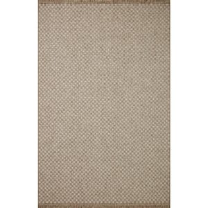 Dawn Natural Checkered 2 ft. 3 in. x 10 ft. Indoor/Outdoor Runner Area Rug