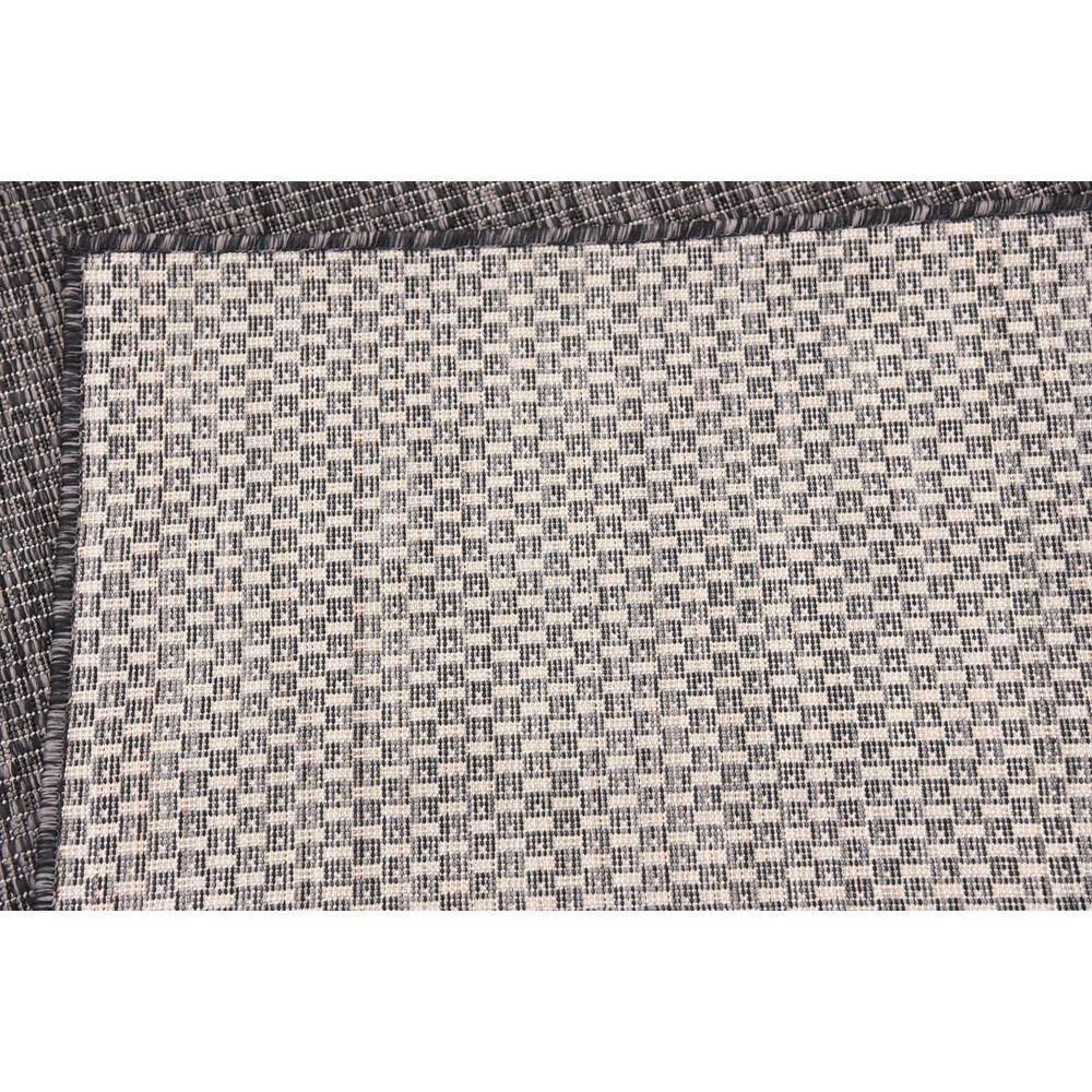 Black Rectangular Flatweave Outdoor Area Rug